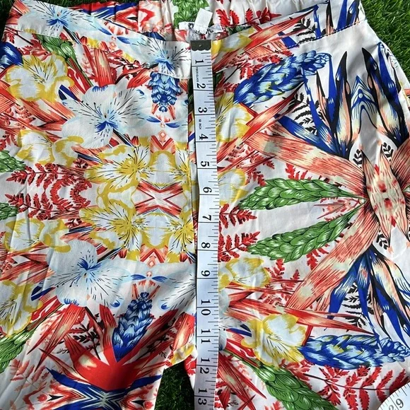 MIROA Tropical Floral Colorful Print Wide Leg Pants size small - Picture 4 of 7